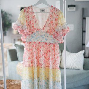 Three Toned Floral Dress x Red Dress Boutique